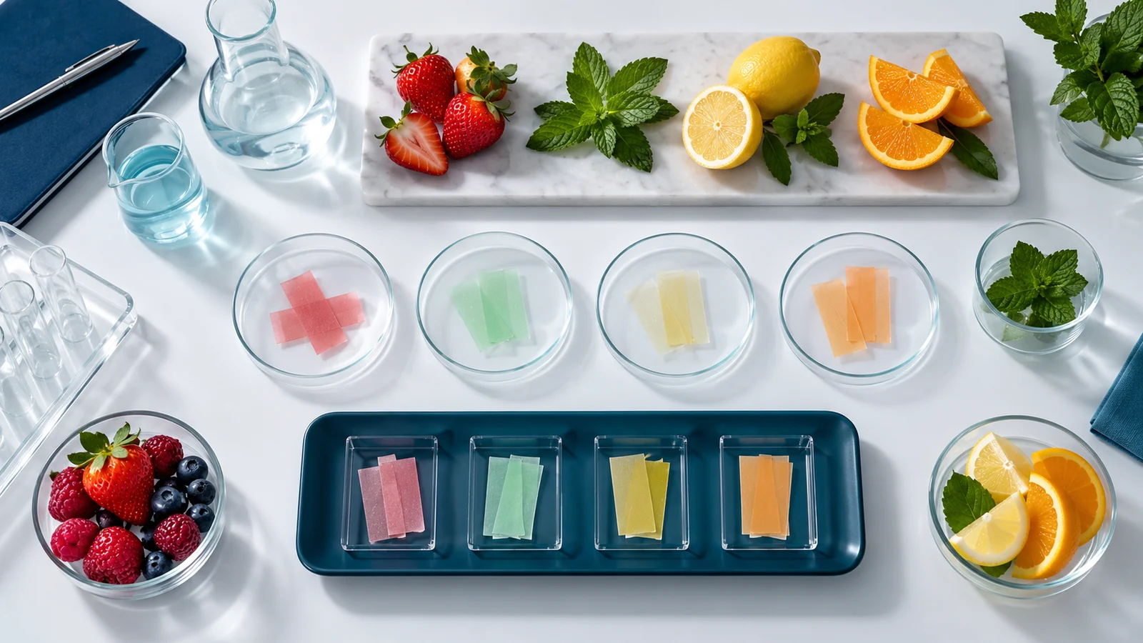 Flavor development with fruit herbs and mint