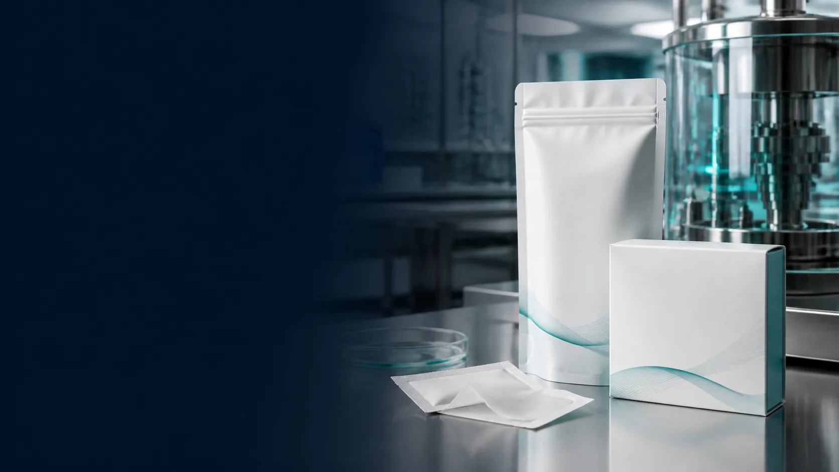 Luxury matte unbranded pouch and carton for collagen peptide oral film