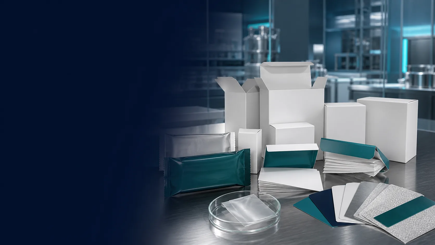 Custom foil pouch structures and blank folding cartons for oral films