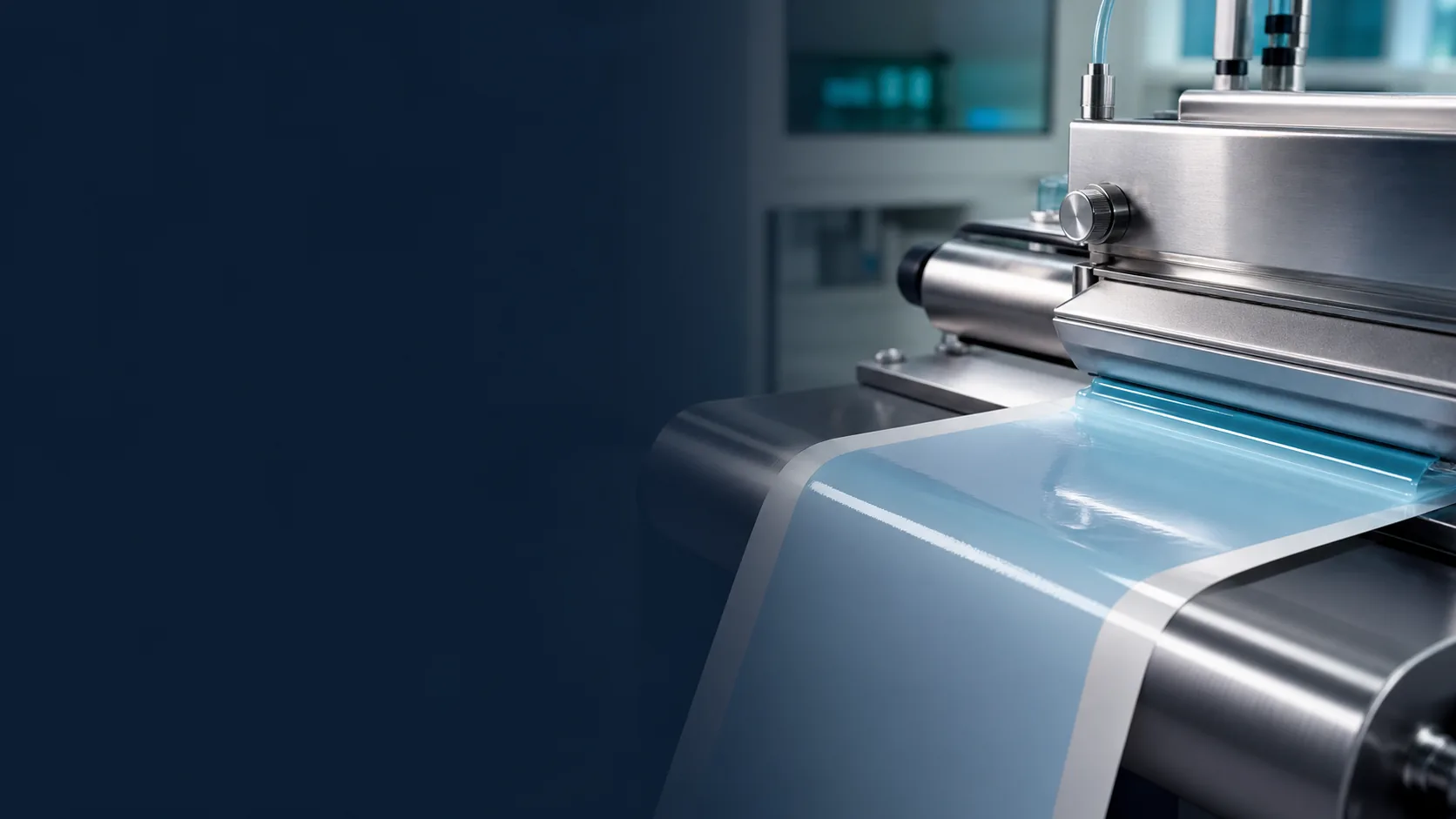 Pharmaceutical grade mixing vessel containing clear film forming solution