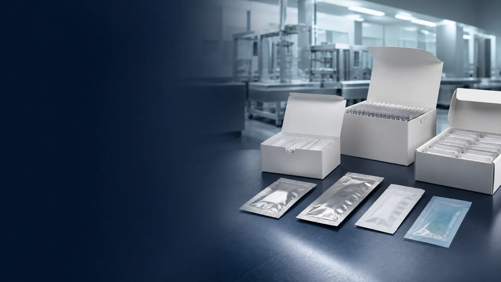 Different oral film pouch materials carton counts and opening formats