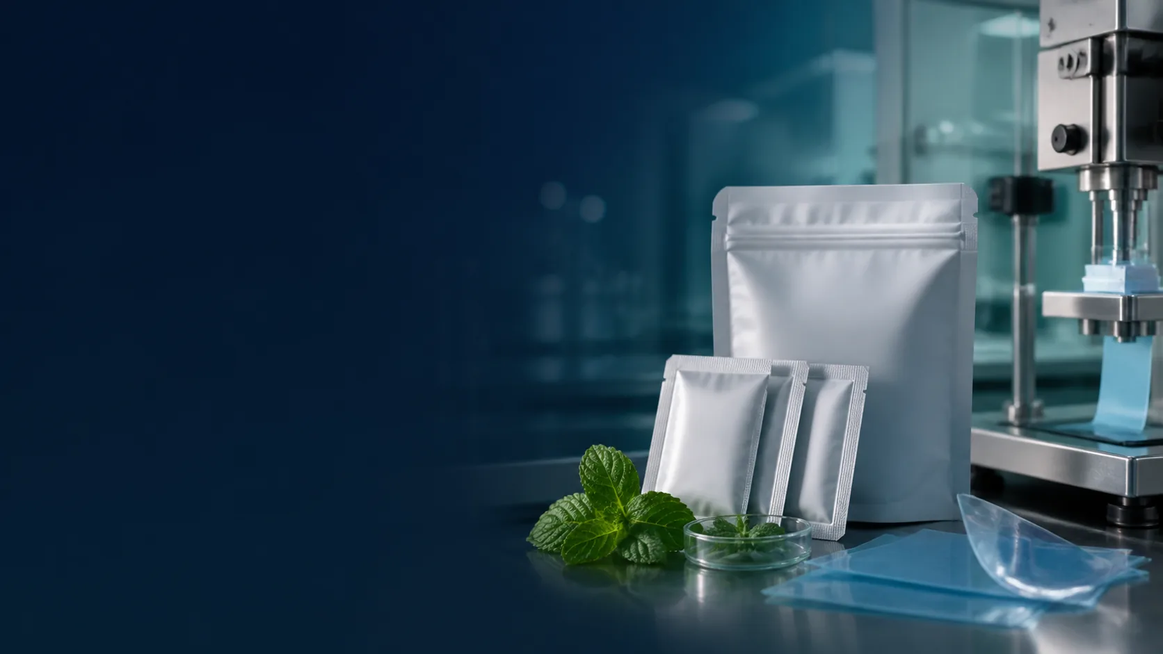 Sealed foil oral strip packs with mint and package integrity testing