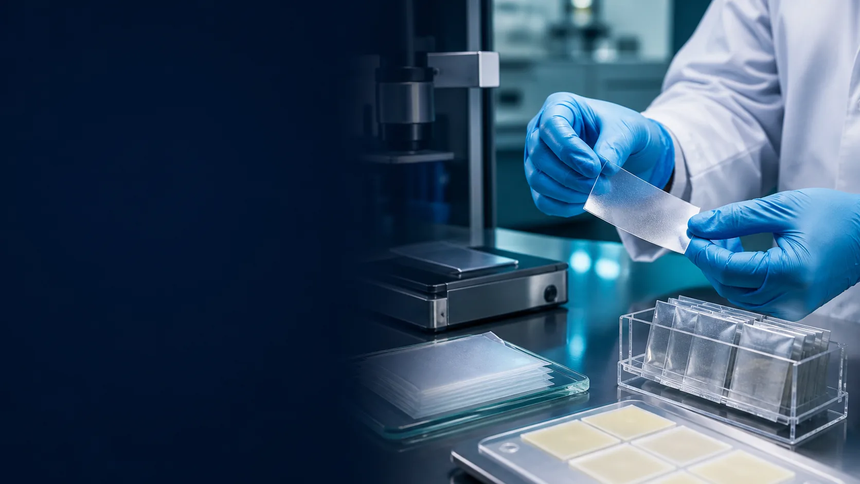 Quality control evaluation of vitamin oral film thickness and protected storage