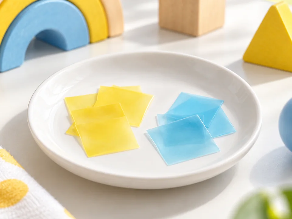 Colorful kids nutrition oral film concept
