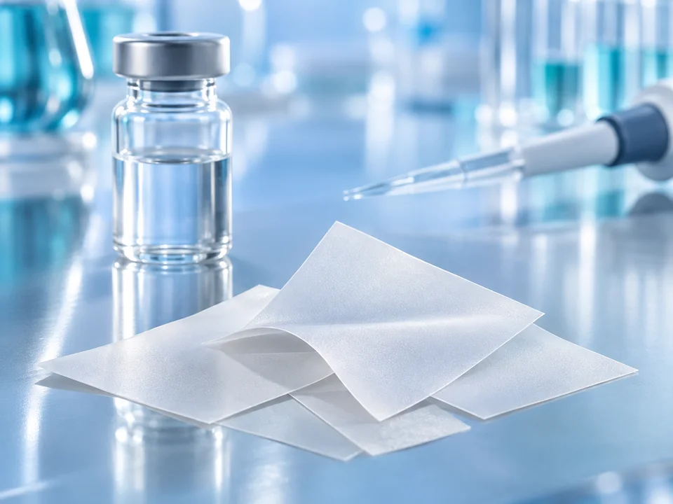 Peptide oral film prototypes in a biotechnology laboratory