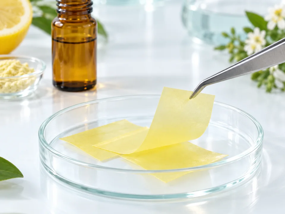 Vitamin oral film strips in a clean formulation setting